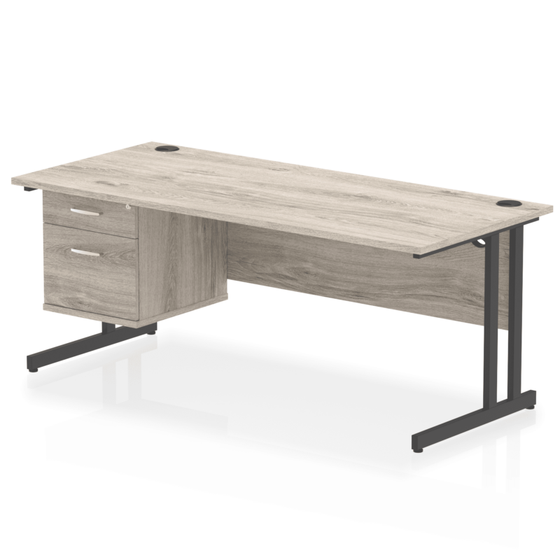 OE - Impulse 1800mm Cantilever Straight Desk With Single Fixed Pedestal - Image 26