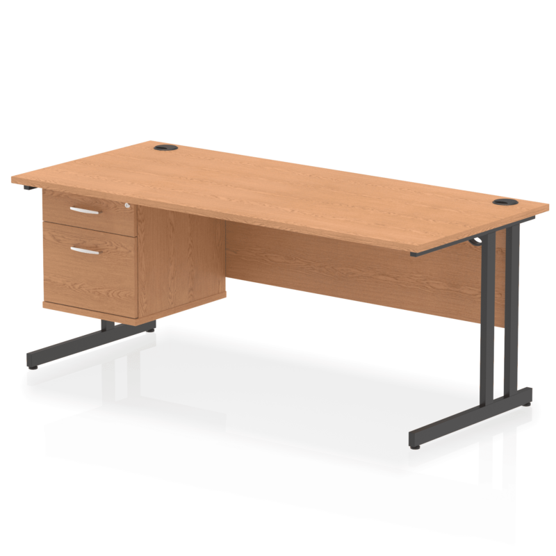 OE - Impulse 1800mm Cantilever Straight Desk With Single Fixed Pedestal - Image 28
