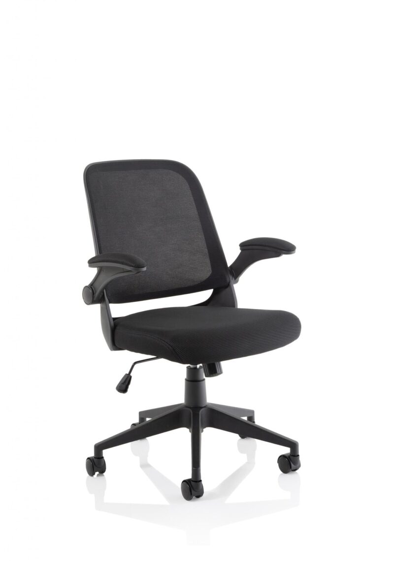 OE - Crew Task Operator Mesh Chair With Folding Arms - Image 2